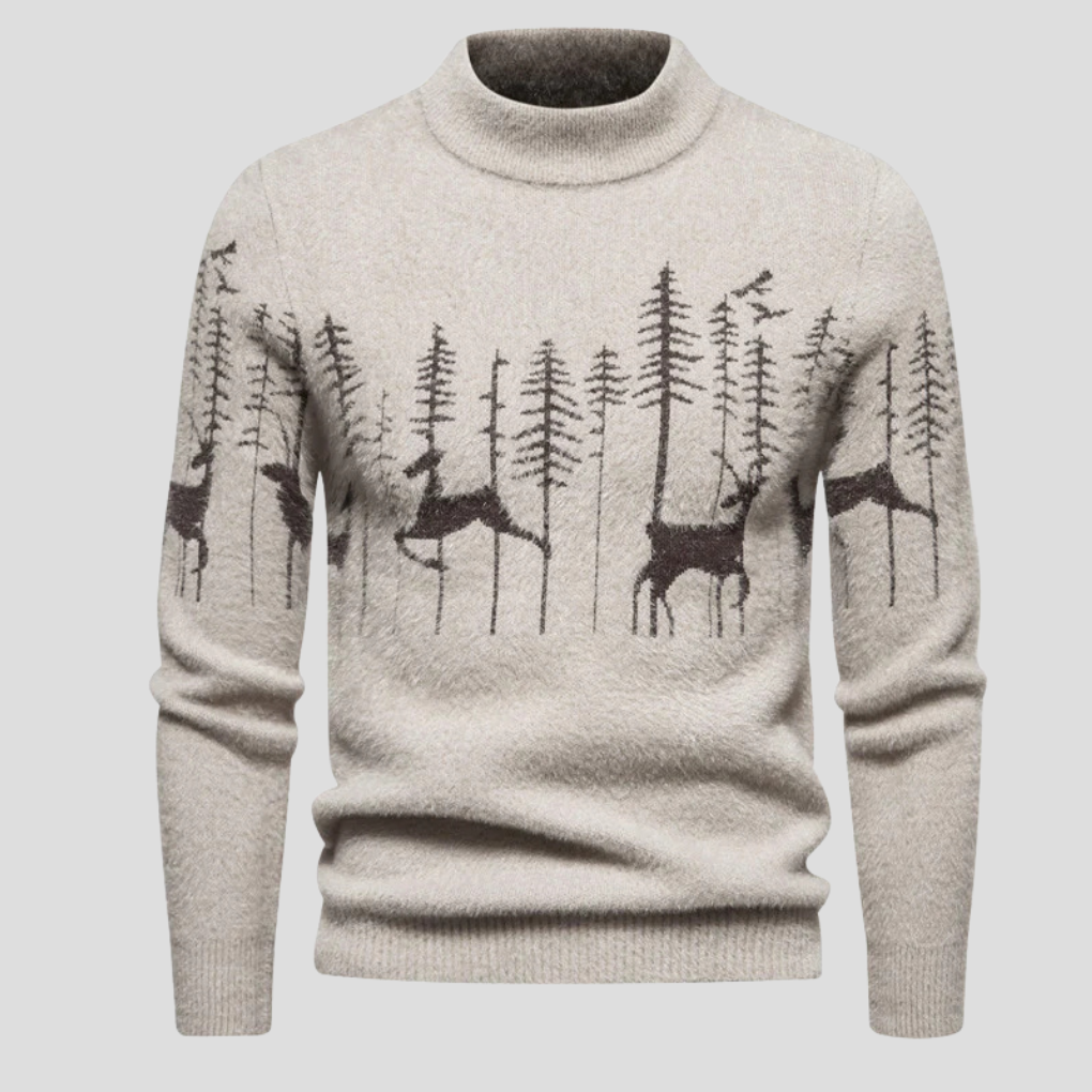 Beige Christmas Sweater for men