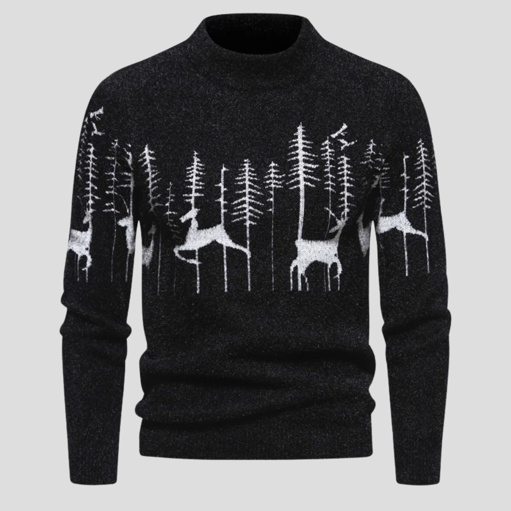 Black Christmas Sweater for men