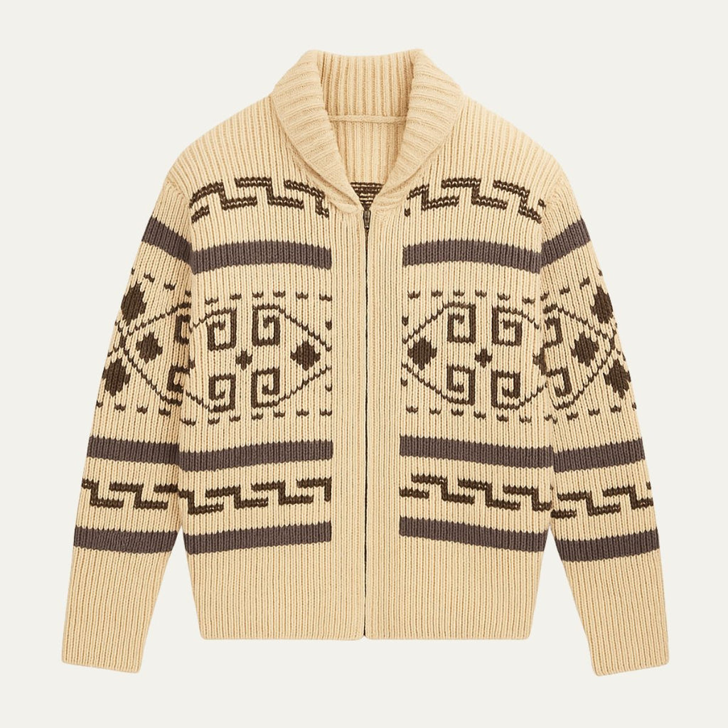 Nordic Patterned Cardigan for Men