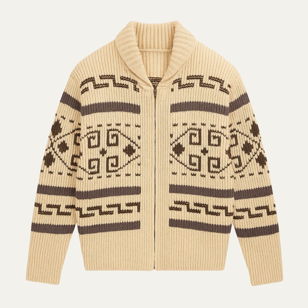 Nordic Patterned Cardigan for Men