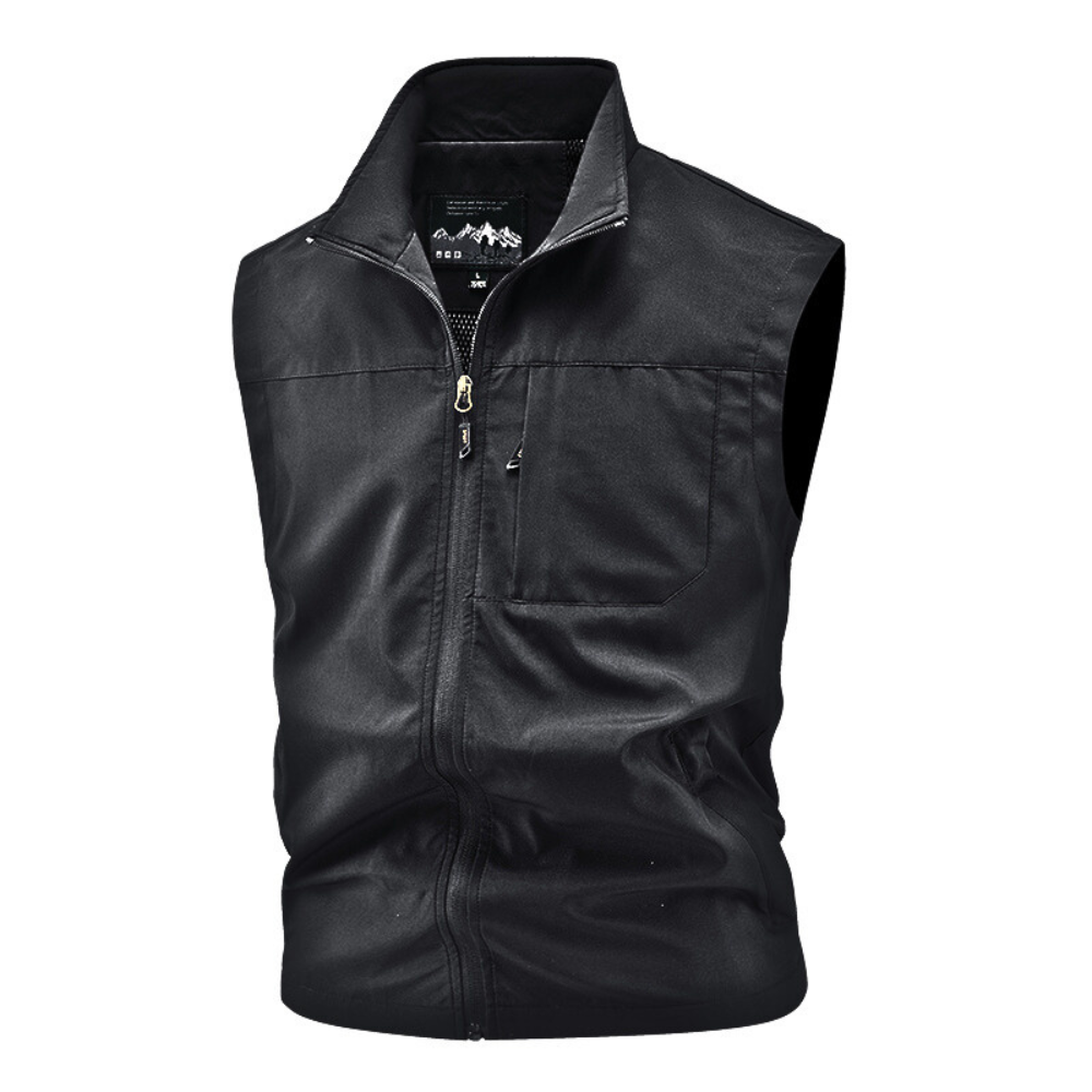 Black Utility Vest for men