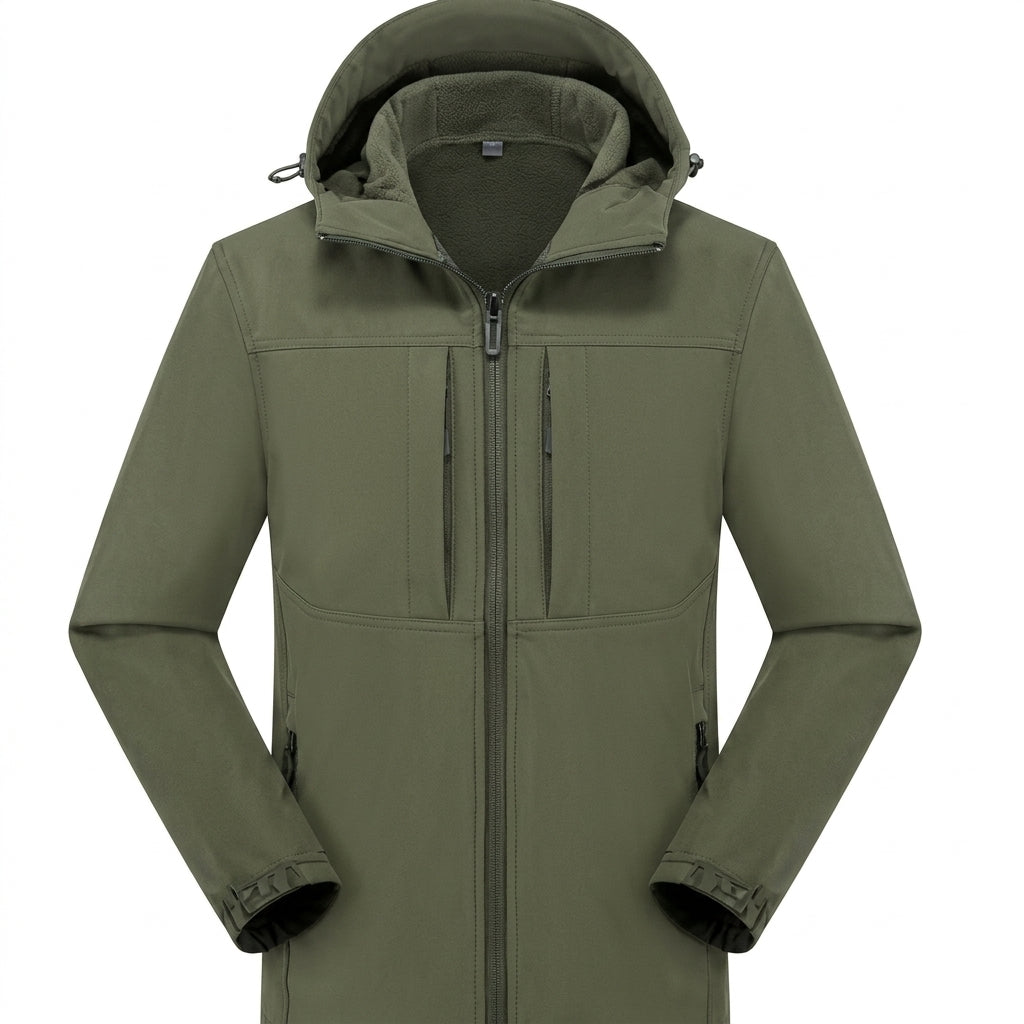 Olive Softshell Jacket for men
