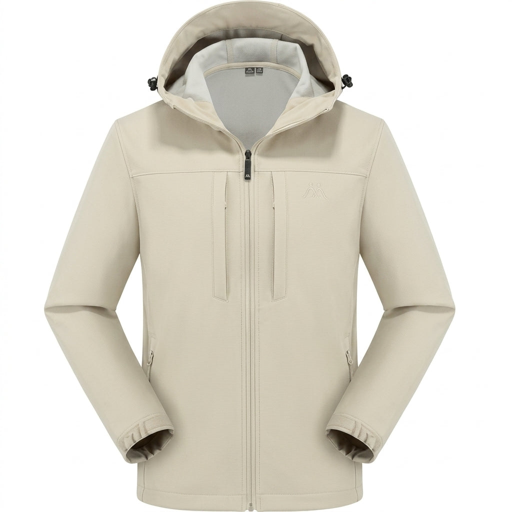 Beige Softshell Jacket for men