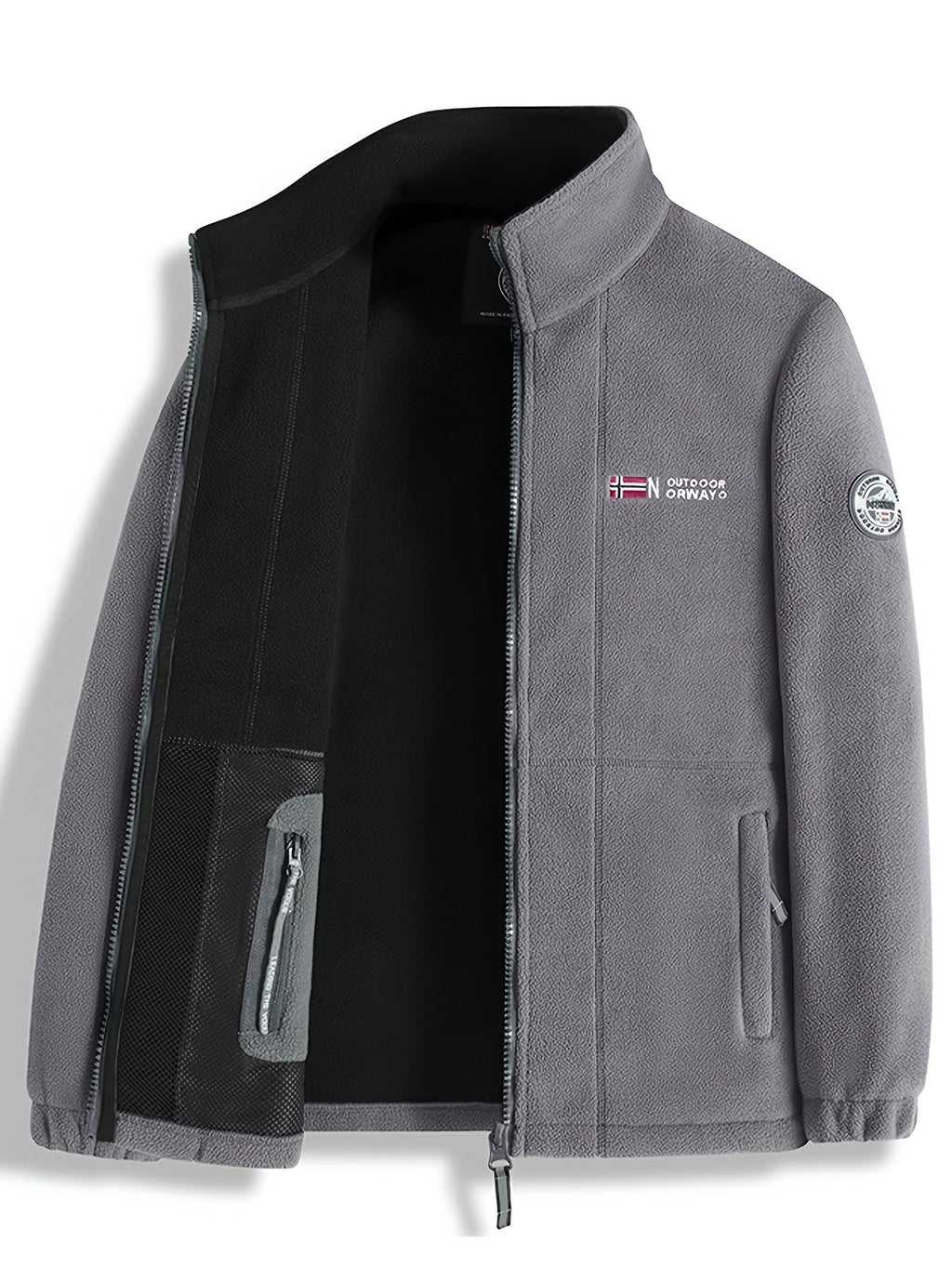 Gray Fleece Jacket for men