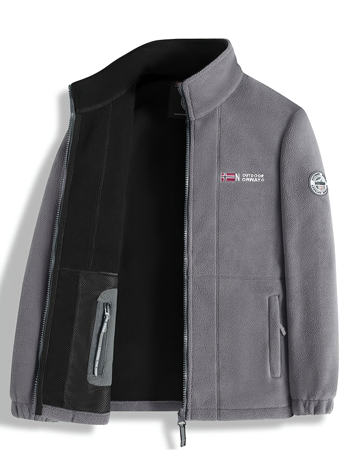 Gray Fleece Jacket for men