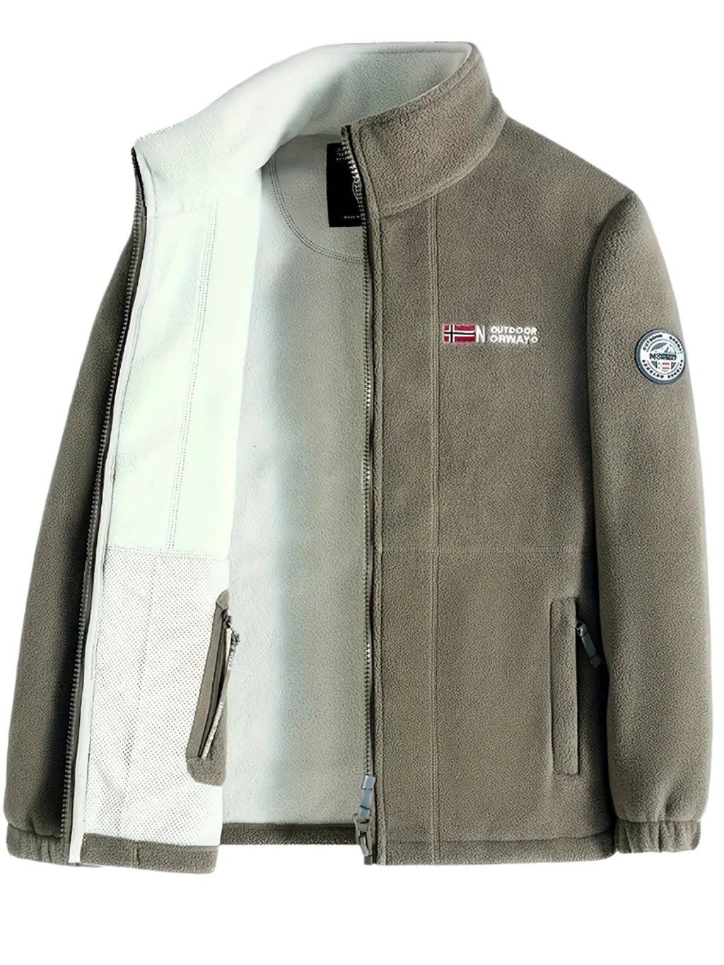 Beige Fleece Jacket for men