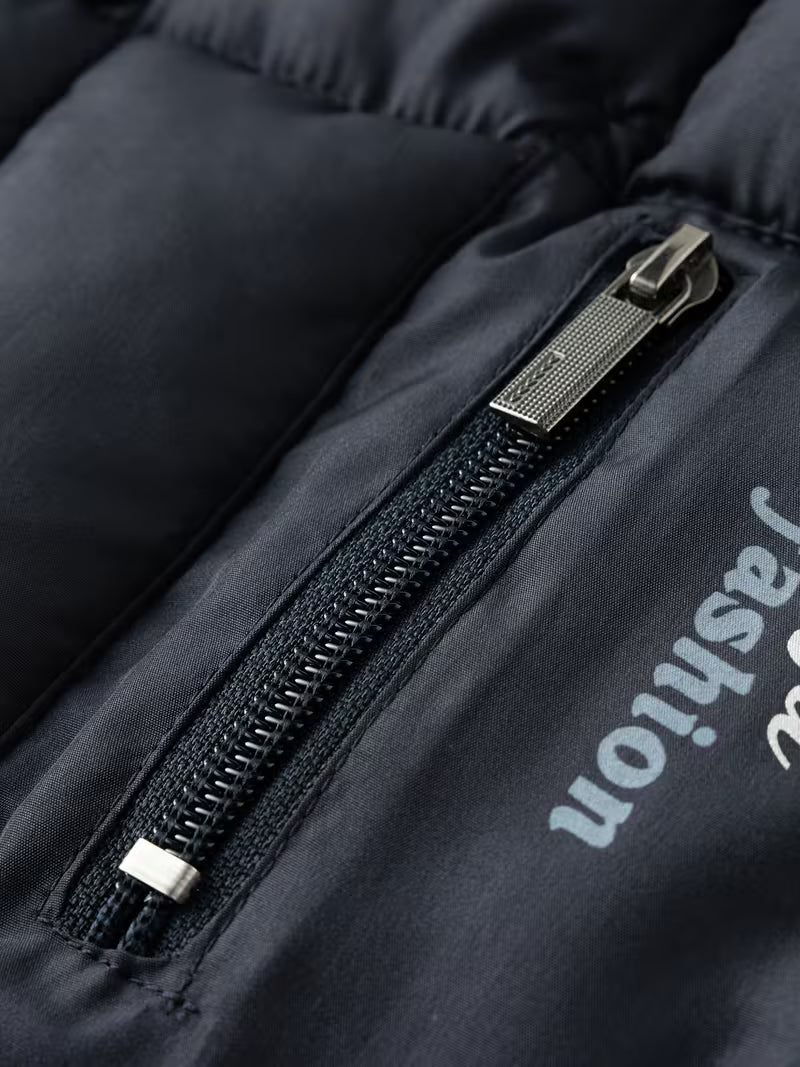 Navy Quilted Vest for men, view 17