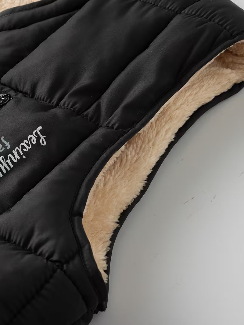 Black Quilted Vest for men, view 28