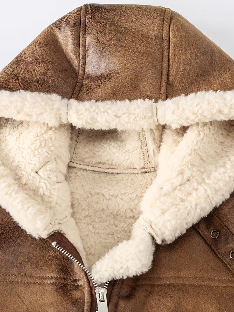 Shearling Hooded Vest for men, detail 4