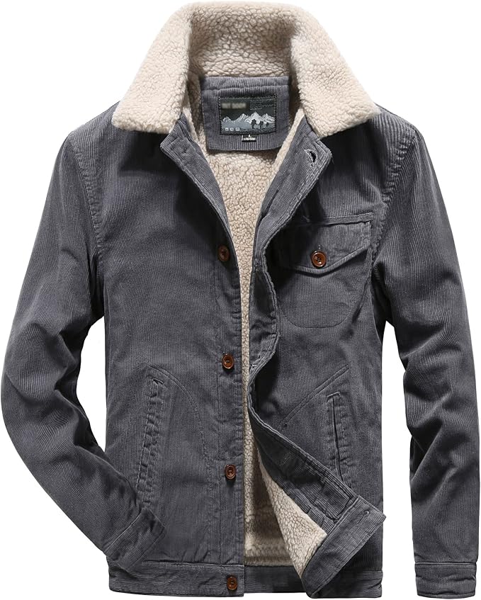 Sherpa Lined Corduroy Jacket for men, detail 2