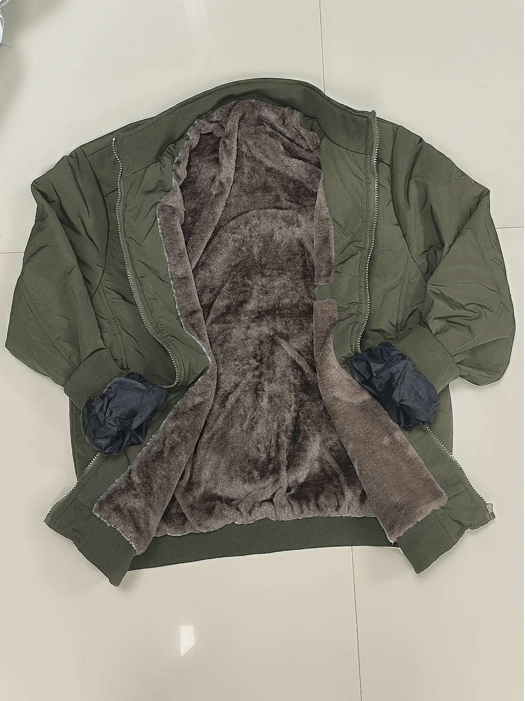 Fleece Jacket with Stand Collar