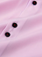 Mens dress shirt in Pink, close-up of the front buttons
