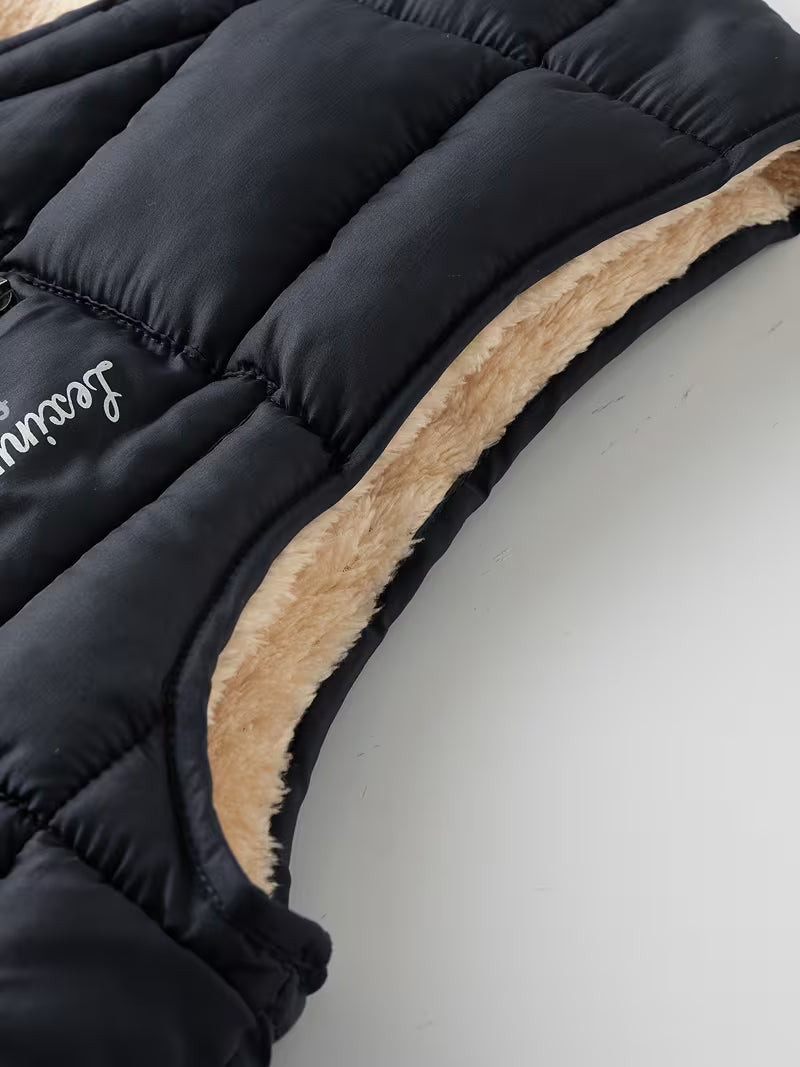 Navy Quilted Vest for men, view 20