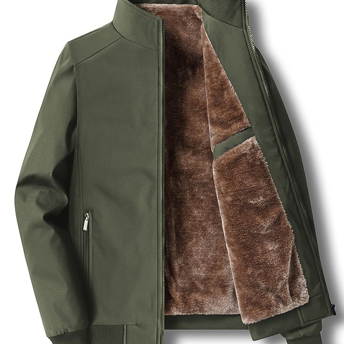 Fleece Jacket with Stand Collar
