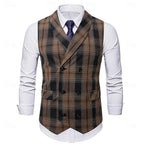 Plaid Dress Vest for Men, view 3