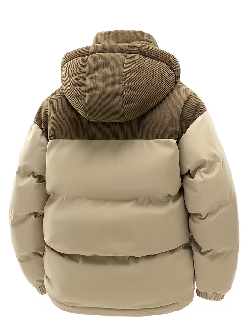 Khaki Puffer Jacket for men, view 17