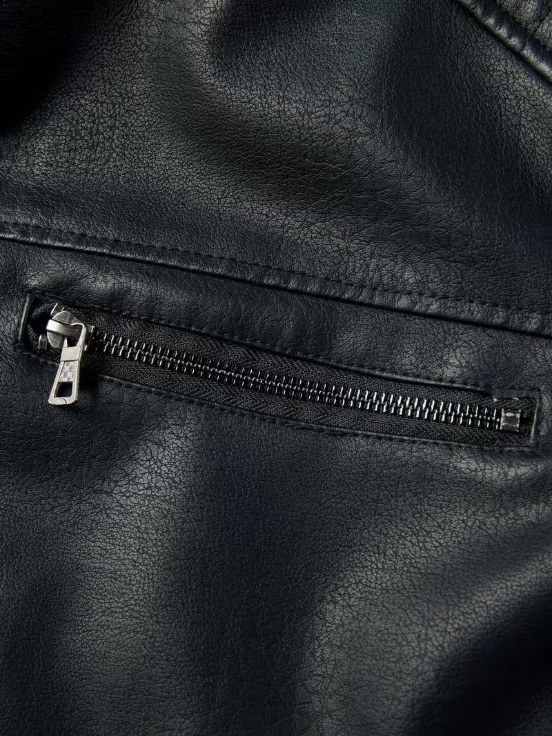 Leather Biker Jacket for men, detail 7