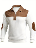 White Quarter Zip Sweater for men