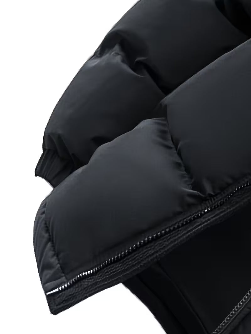 Black Puffer Jacket for men, view 8