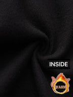 Mens zip up hoodie, close-up of the brushed fleece inside the black body