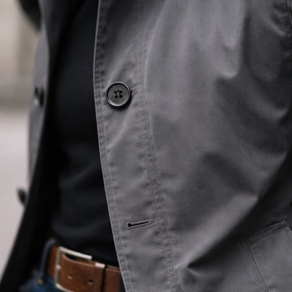 Coat for Men with Quilted Lining
