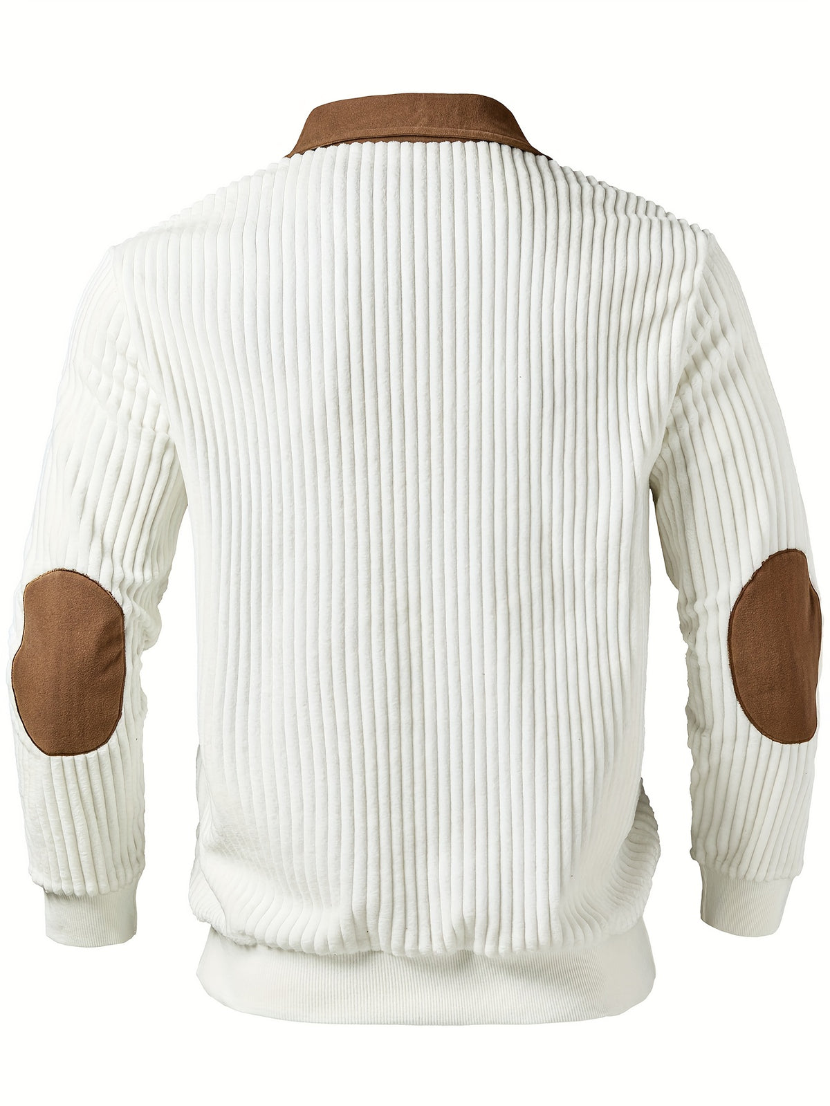 White Quarter Zip Sweater for men, view 2