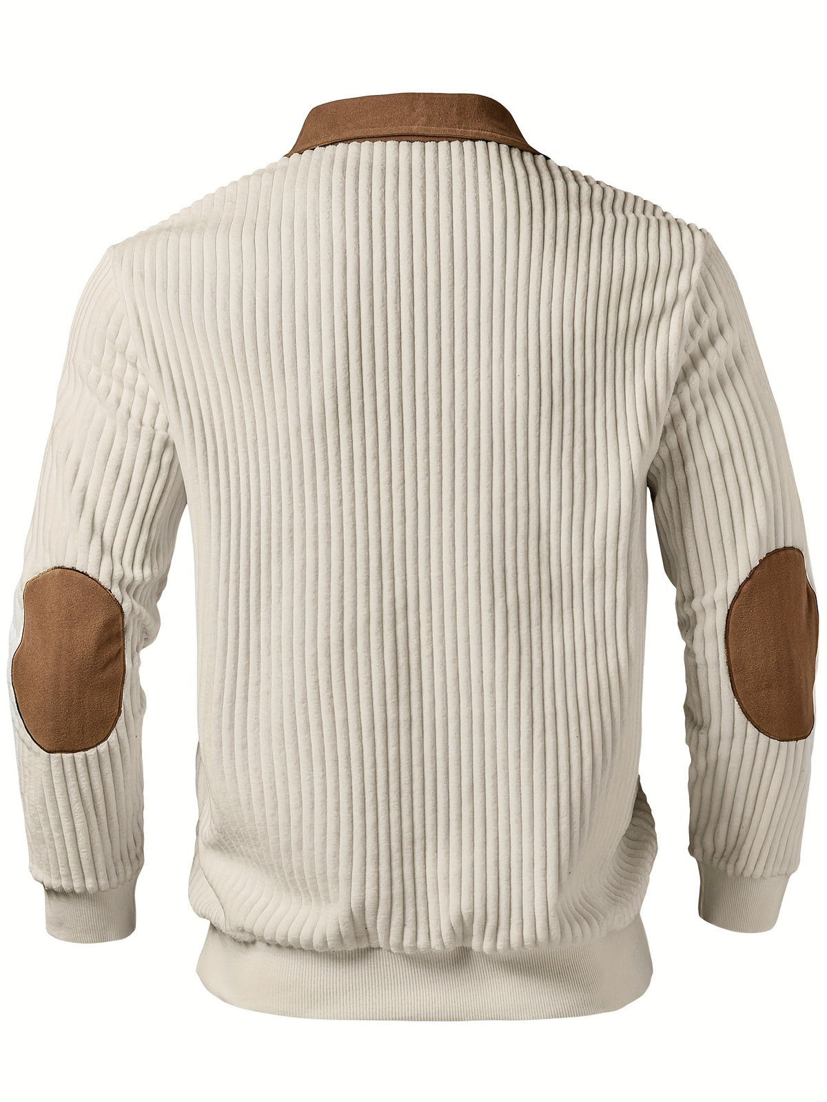 Cream Quarter Zip Sweater for men, view 7