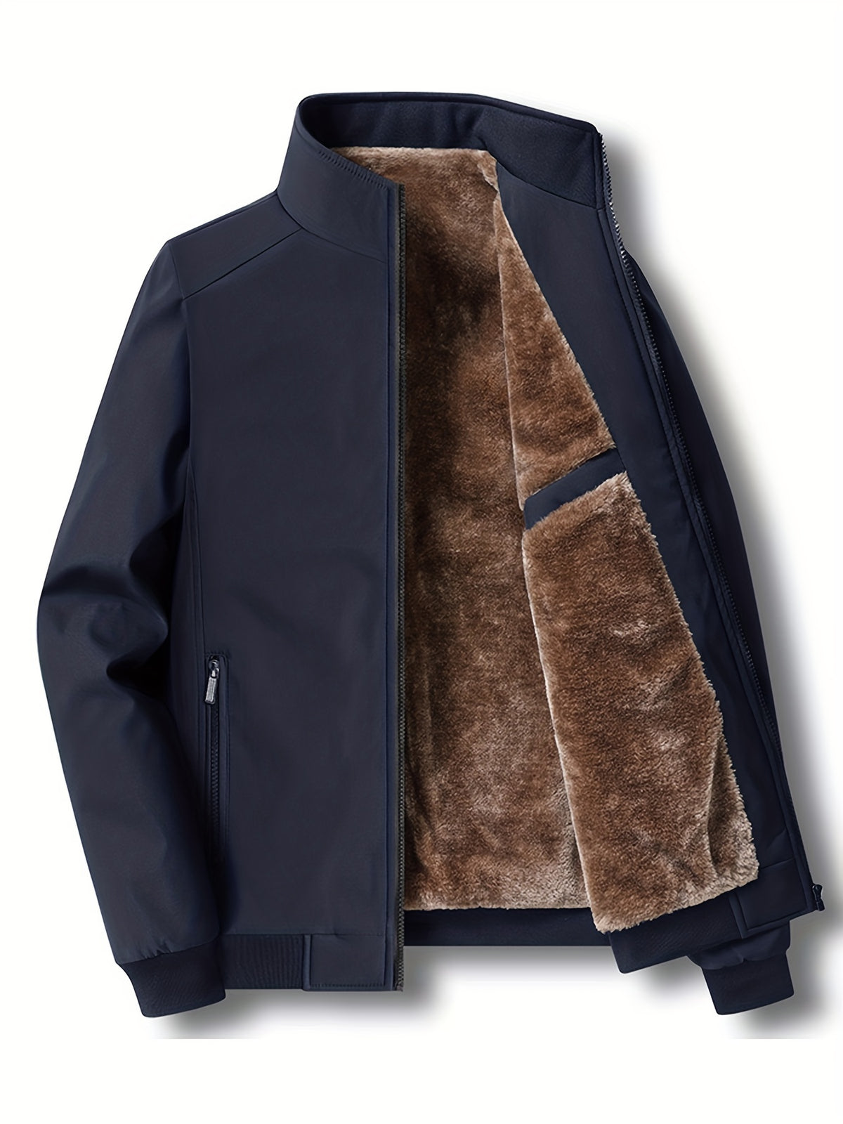 Fleece Jacket with Stand Collar