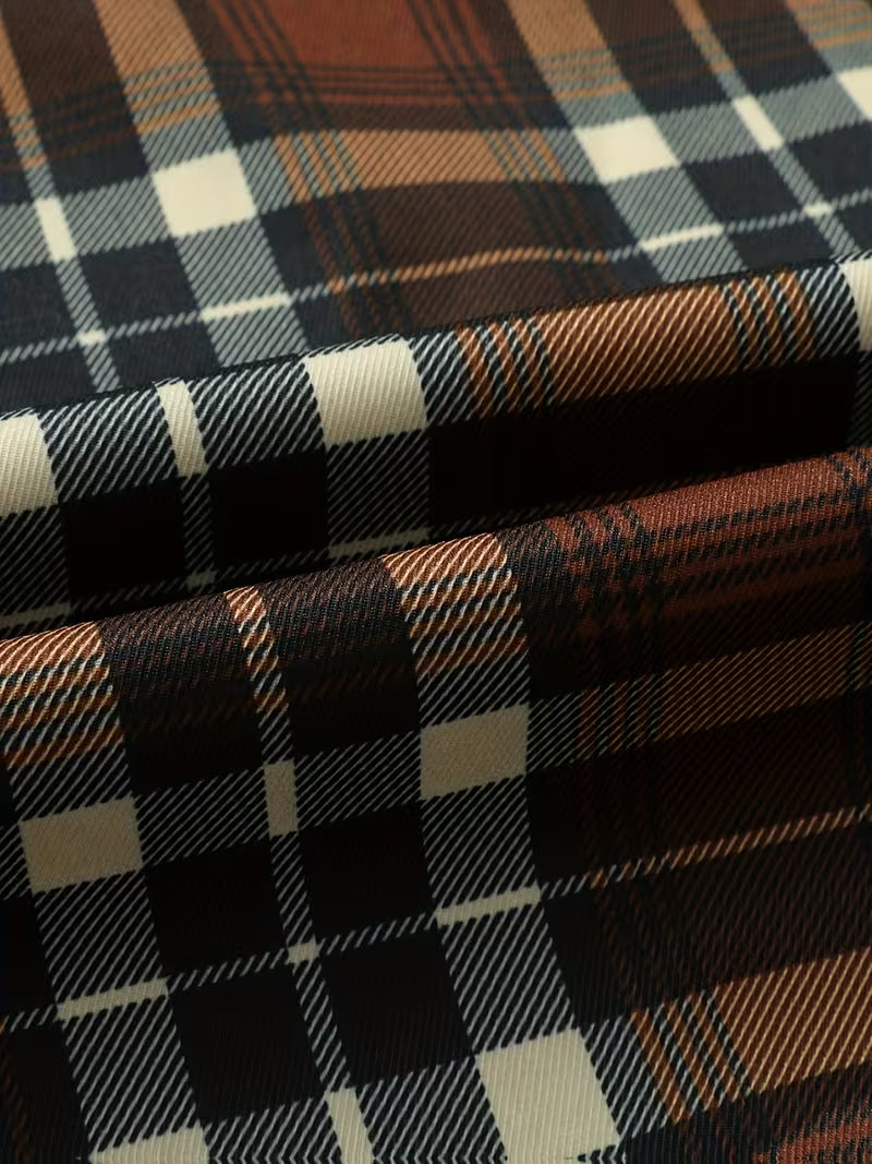 Brown Hooded Flannel Shirt Jacket for men, view 15