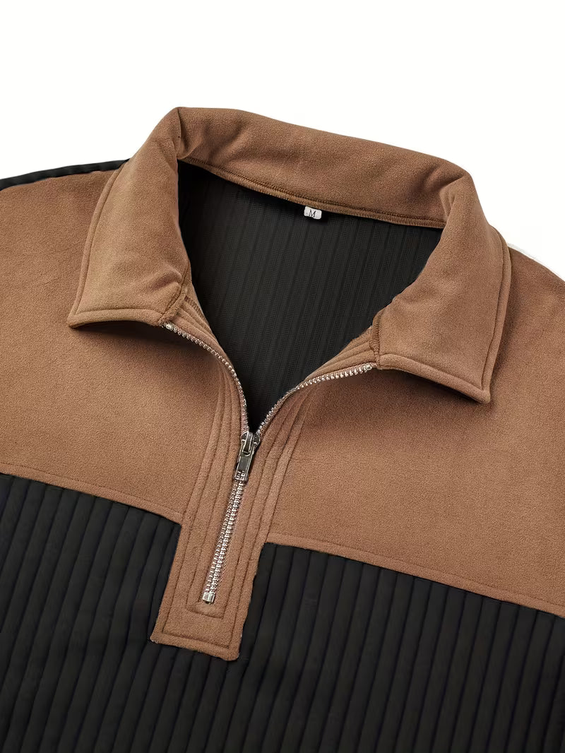 Black Quarter Zip Sweater for men, view 13
