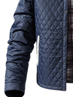 Knit Shoulder Quilted Jacket for Men, view 16