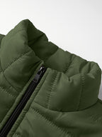 Lightweight Puffer Jacket for Men with Stand Collar