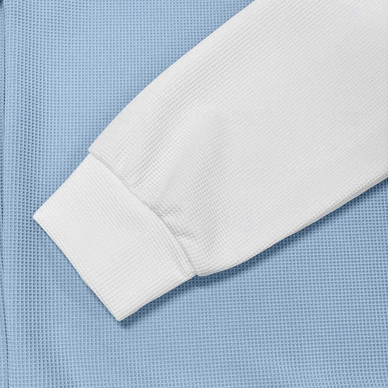 Waffle Knit Quarter Zip for Men, view 6