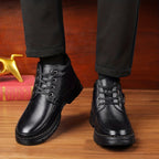 Warm Lined Winter Boots for Men with Lace Up Front