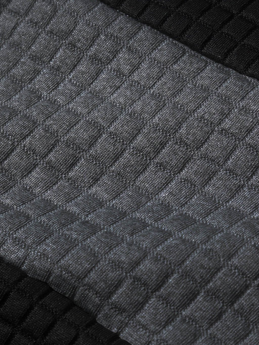 Mens hoodie in Gray, close-up of the waffle knit stripe
