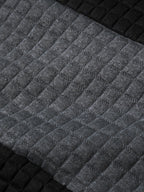 Mens hoodie in Gray, close-up of the waffle knit stripe
