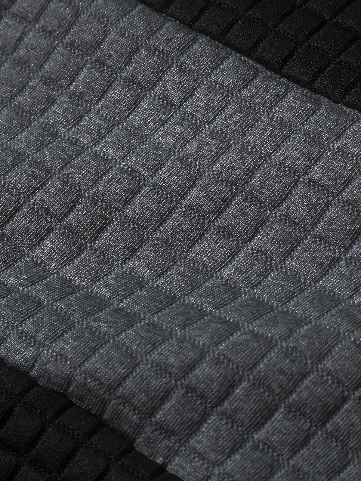 Mens hoodie in Gray, close-up of the waffle knit stripe