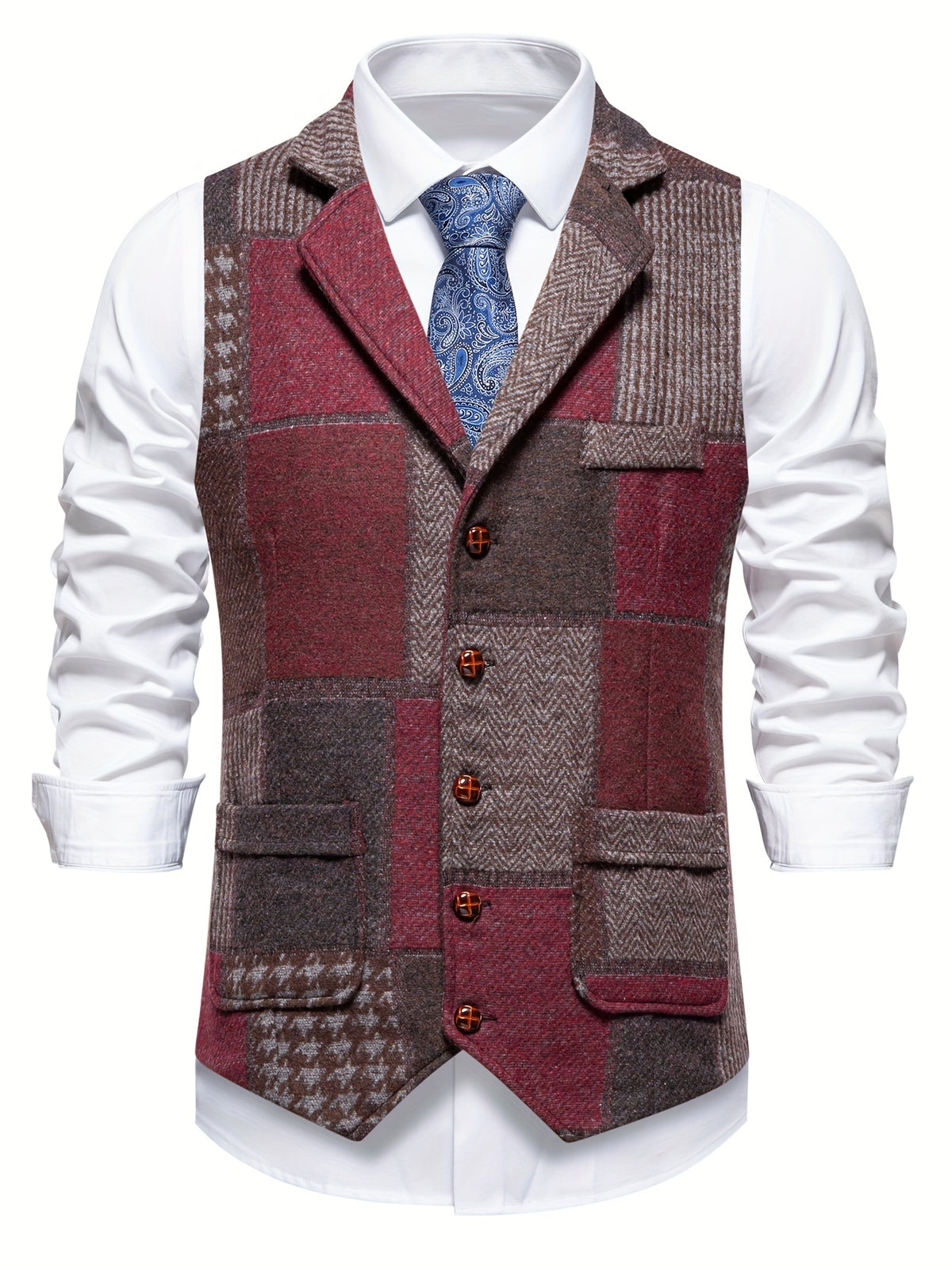 Red Suit Vest for men