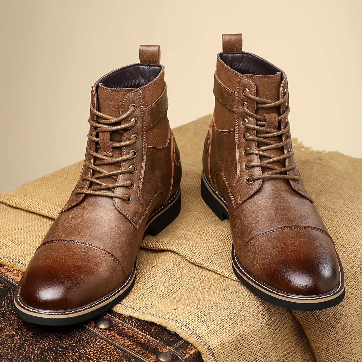 Dark Brown Ankle Boots for men, view 2
