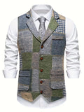 Green Suit Vest for men