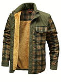 Green Flannel Shirt Jacket for men