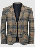 Tan Check Blazer for men
