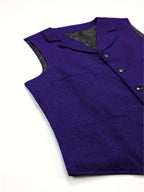 Herringbone Suit Vest for Men with Button Front