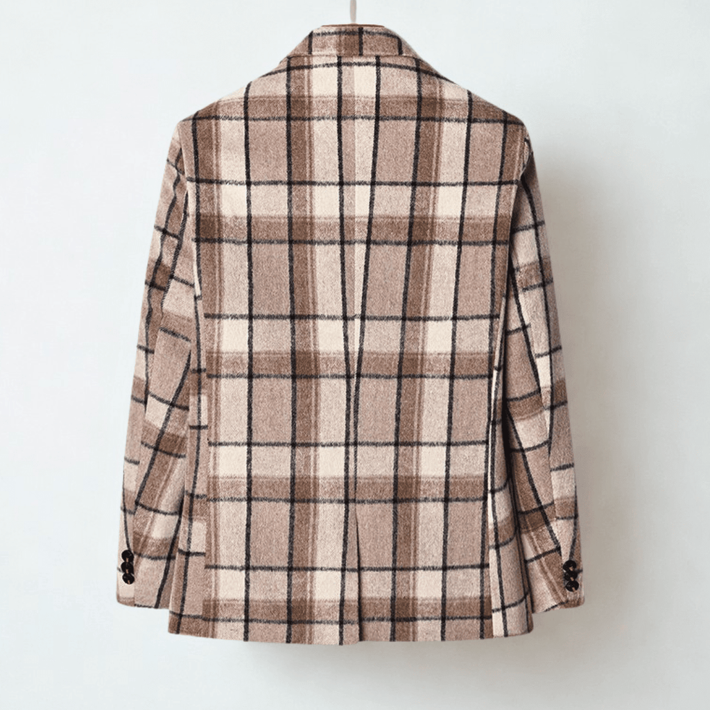 Brown Plaid Blazer for men, view 2