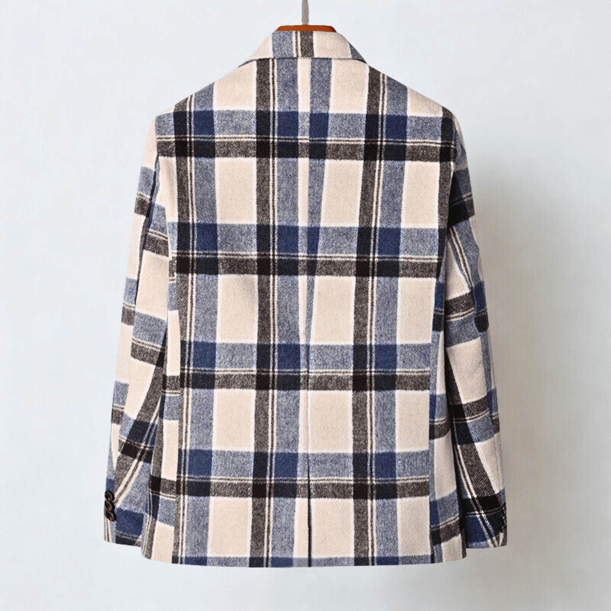Blue Plaid Blazer for men, view 4