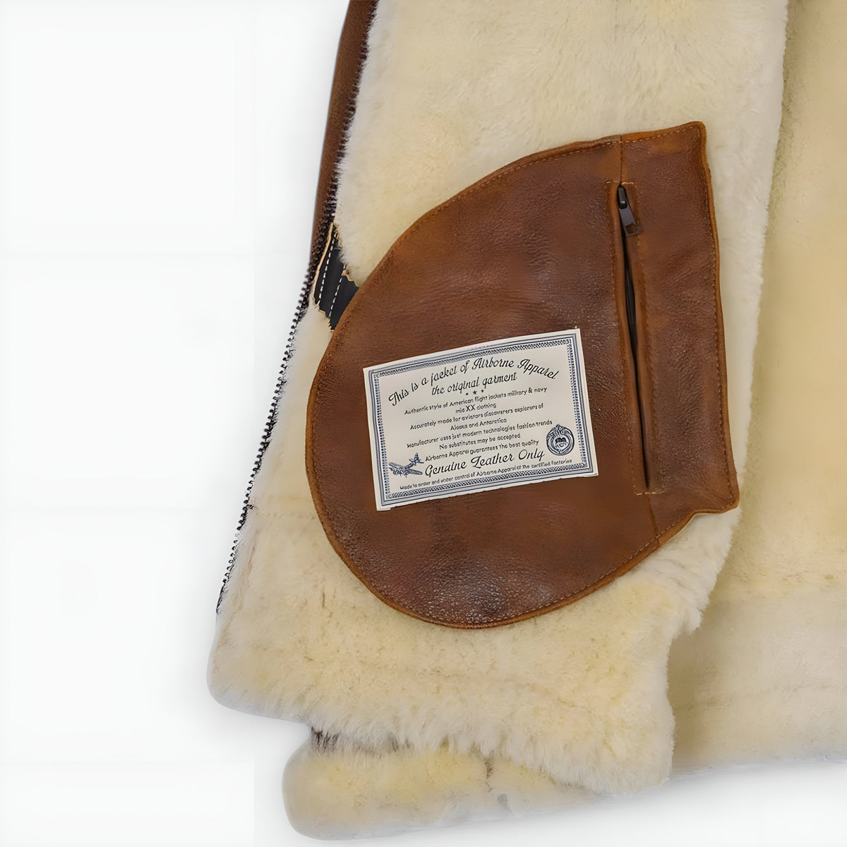 Hooded Flight Jacket for Men with Plush Hood Trim