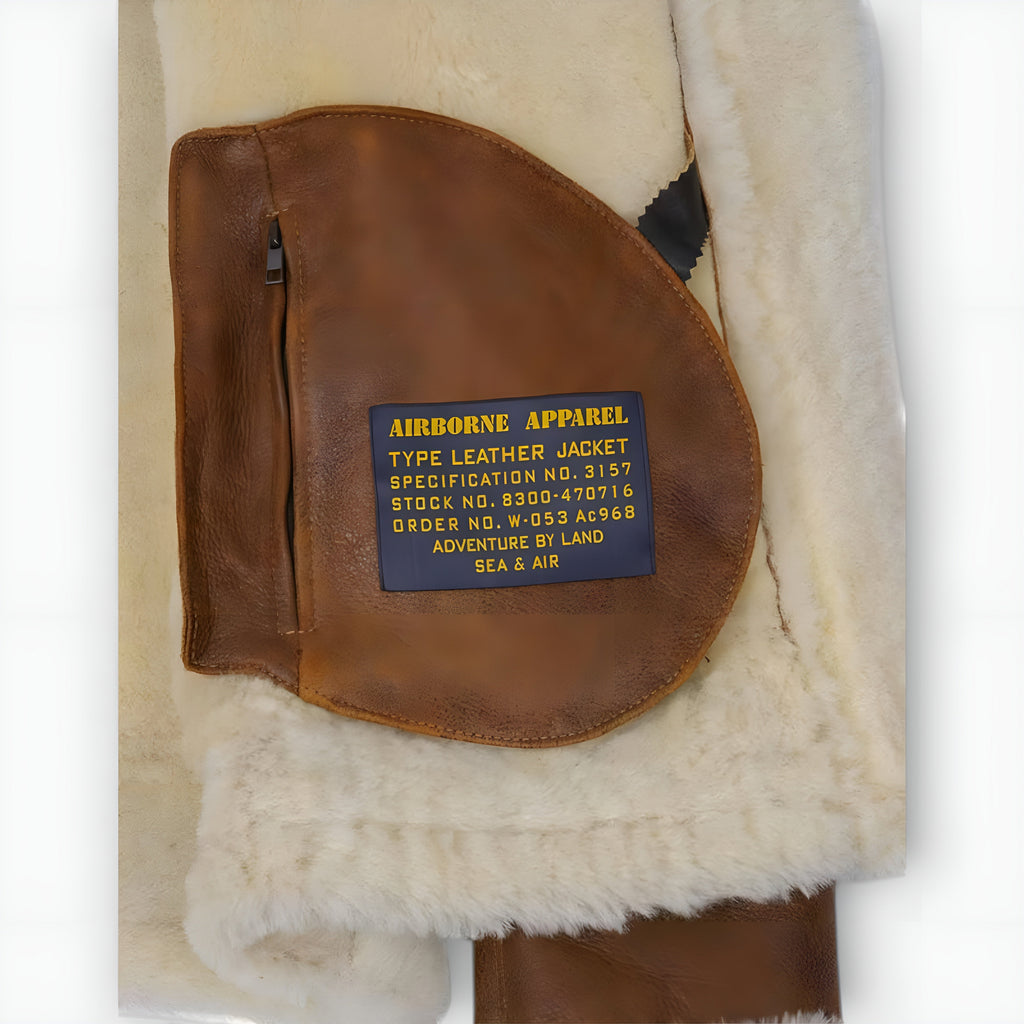 Hooded Flight Jacket for Men with Plush Hood Trim