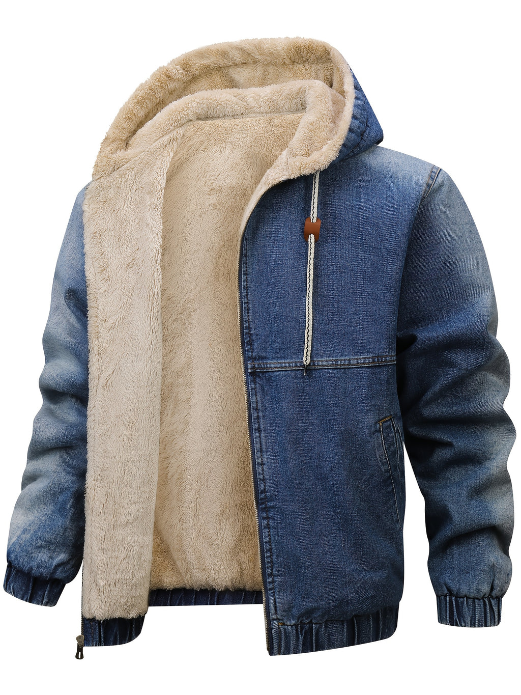 Sherpa Lined Denim Jacket for men, detail 7