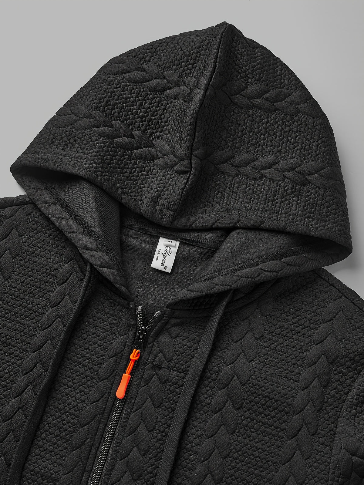 Cable Knit Zip Hoodie for men, detail 5