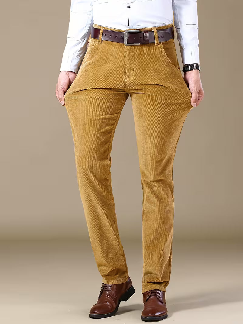 Yellow Corduroy Pants for men